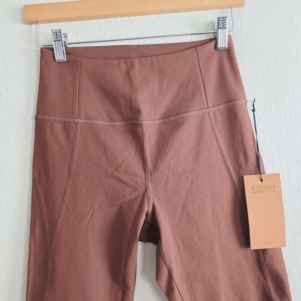 NWT Girlfriend Collective Compressive High Rise 7/8 Leggings Earth Brown M - Picture 7 of 10